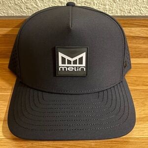 Melin Odysea Odyssey Stacked Hydro Baseball Golf Hat Cap Classic NWT Black